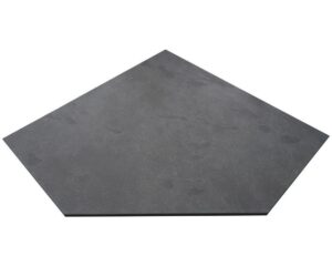 Brazilian Black Riven Slate Pentagon Hearth