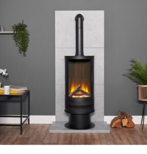 Aurora Infinity Cylinder Electric Stove in Black